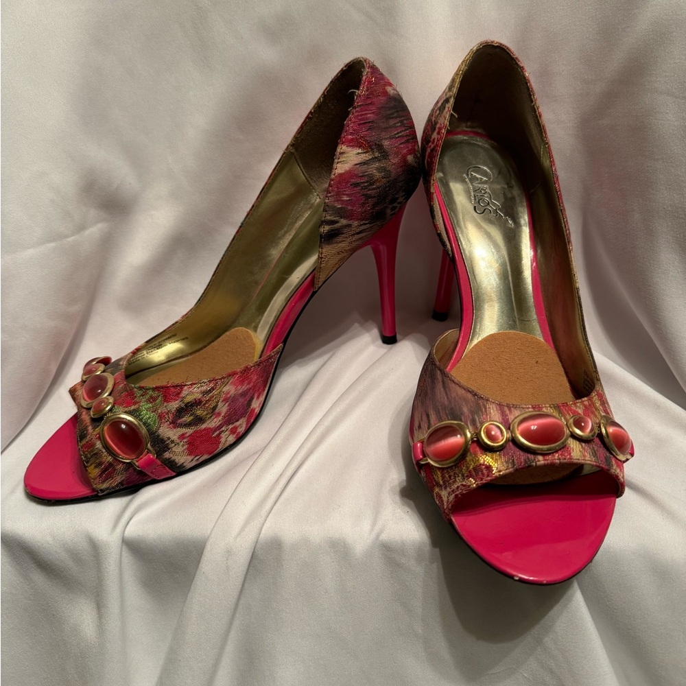Carlos by Carlos Santana - Hot Pink Floral - 3.5"